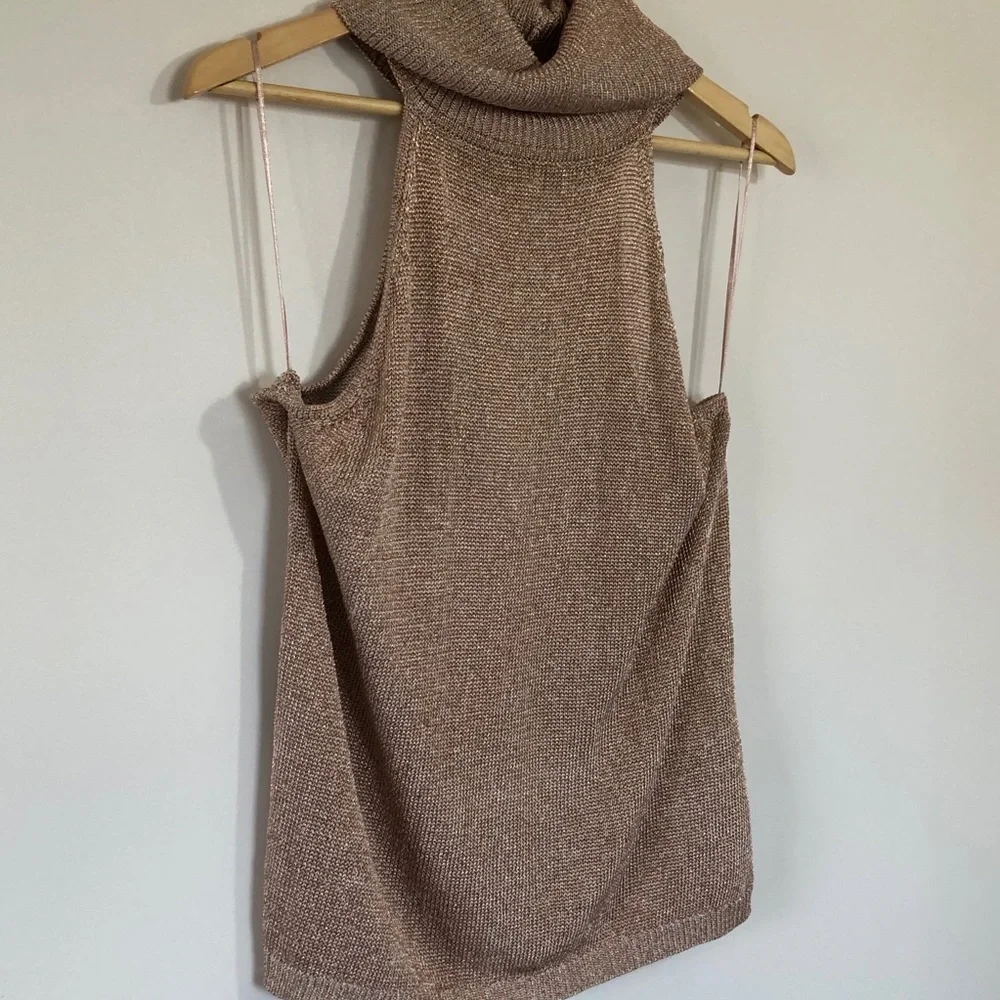 NWT Guess Metallic turtle neck sweater Pink XL - Picture 13 of 14